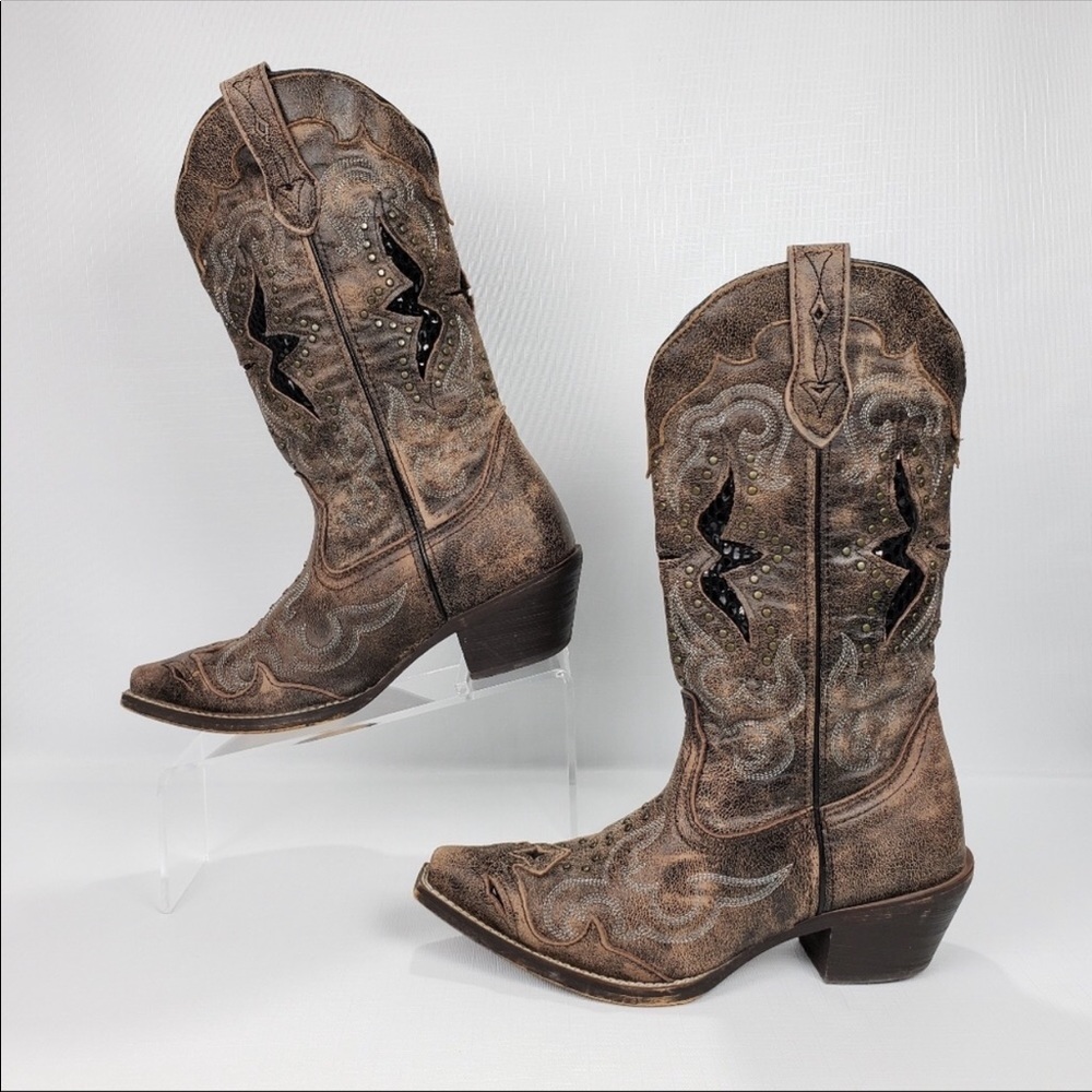 Laredo Lucretia Cowgirl boots Studded snake inlay